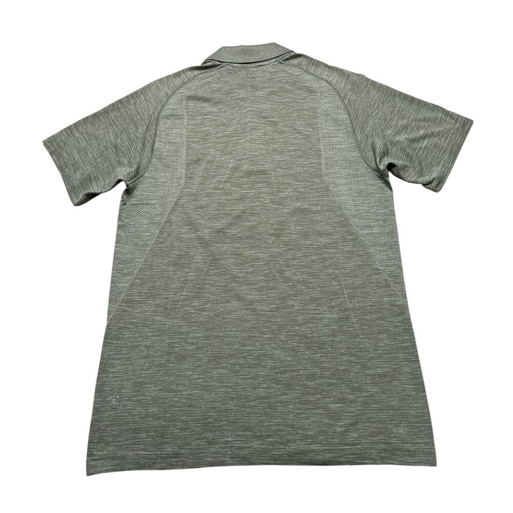 Lululemon Metal Vent Polo 2 Shirt Mens Medium BlueGreen Performance Short Sleeve - Picture 5 of 14